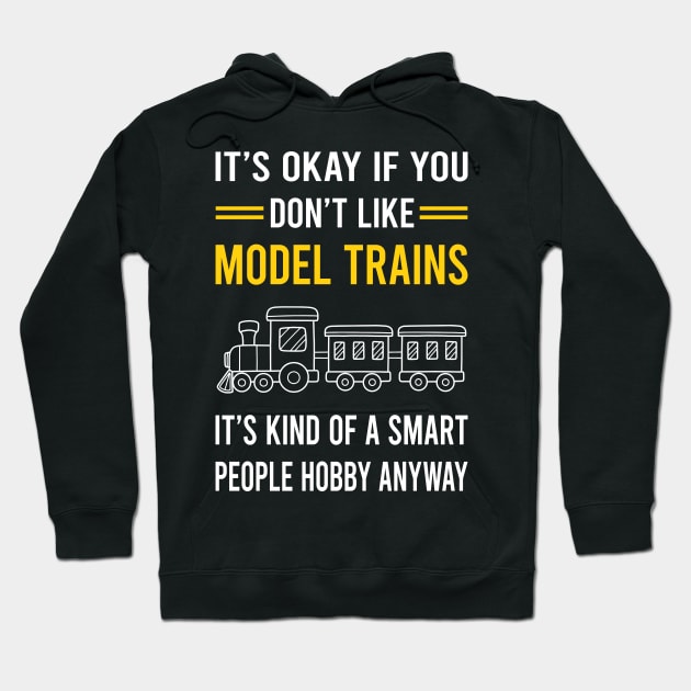 Smart People Hobby Model Train Trains Railroad Railway Hoodie by Good Day